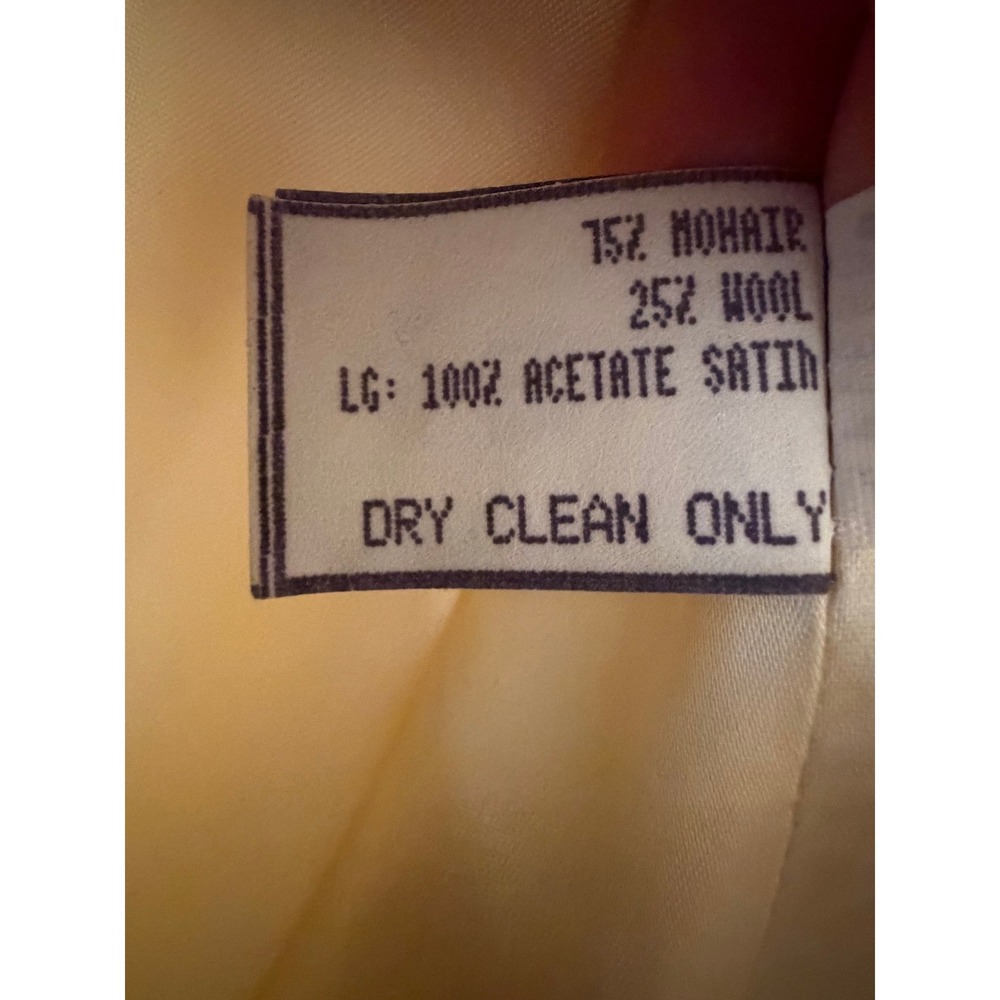 Riel Coat Company Wool Mohair Blend Blazer Jacket Cream Size 16 View 5